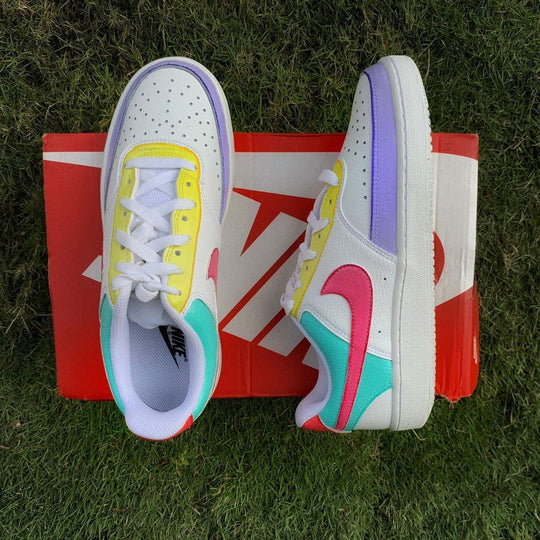Custom Nike Court Vision White Multicolor