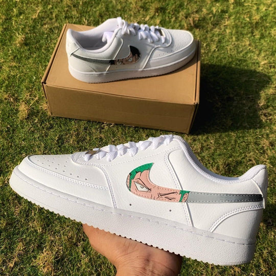 Custom Nike Court Vision White One Piece Character Design
