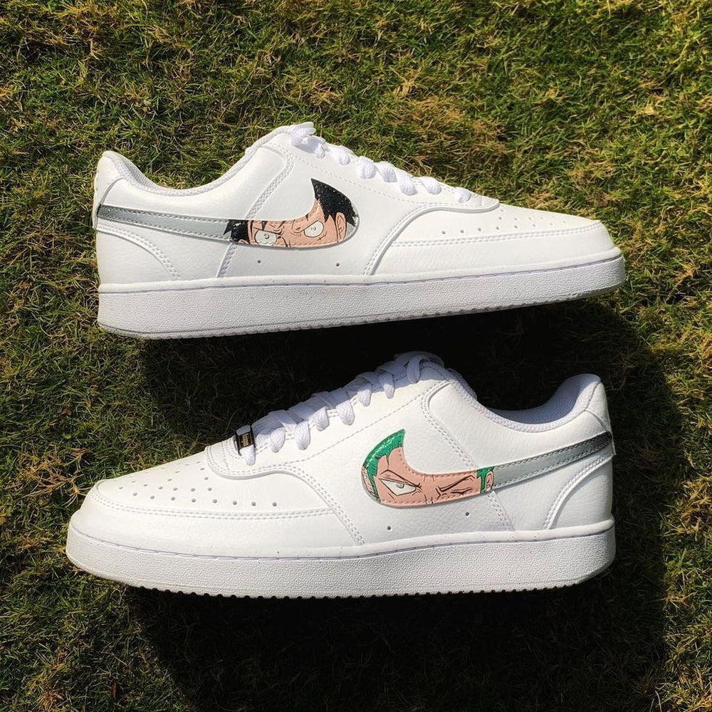 Custom Nike Court Vision White One Piece Character Design
