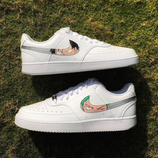 Custom Nike Court Vision White One Piece Character Design