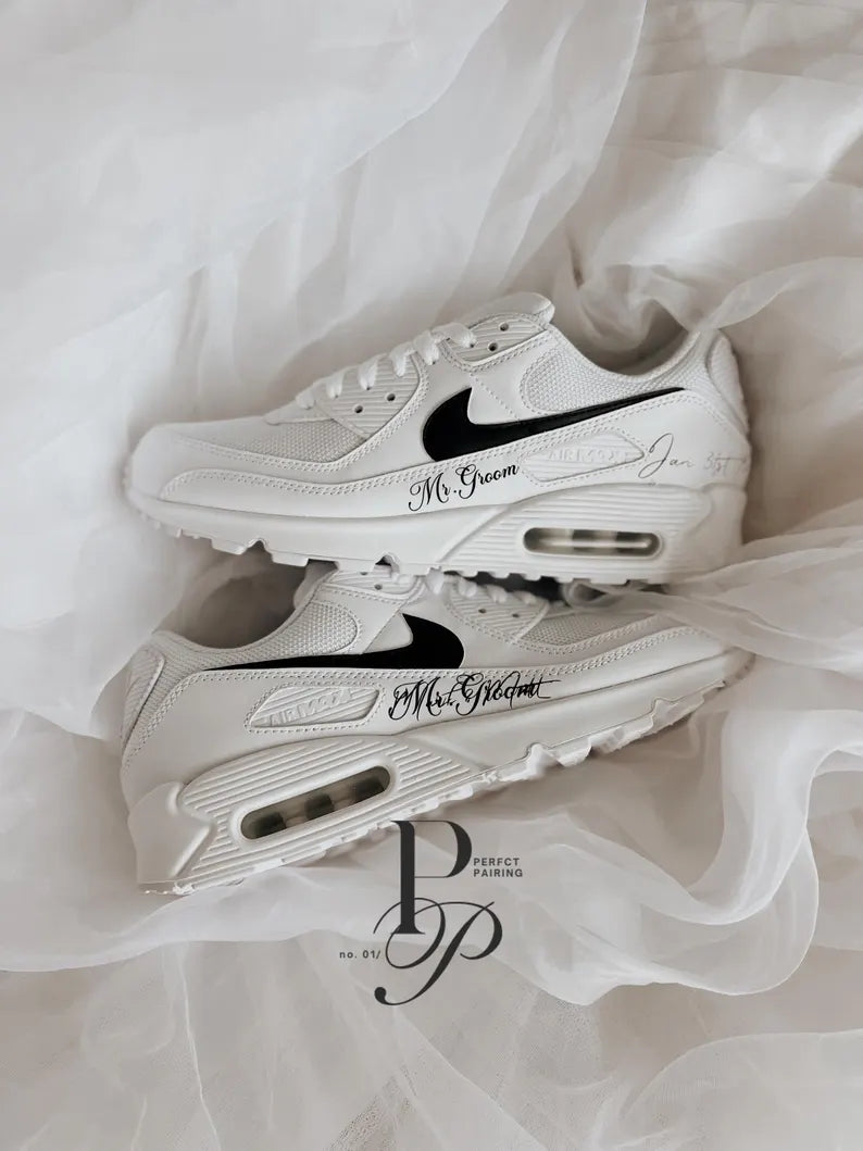 Custom Nike Mix White Personalized Lettering