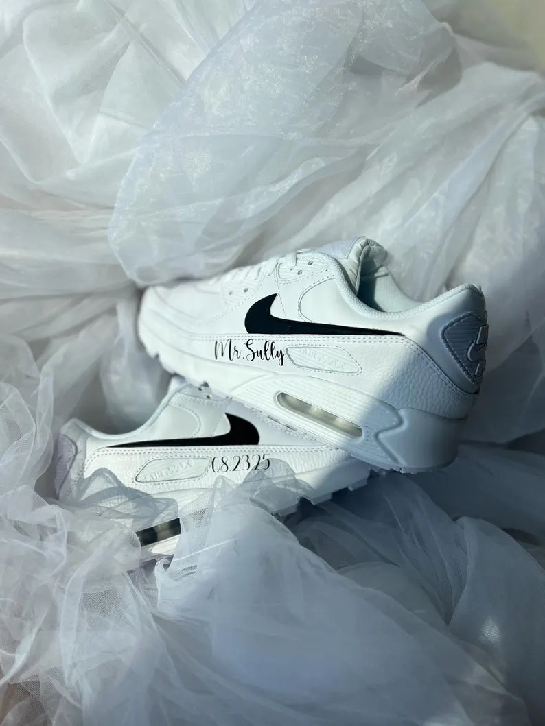 Custom Nike Mix White Personalized Lettering