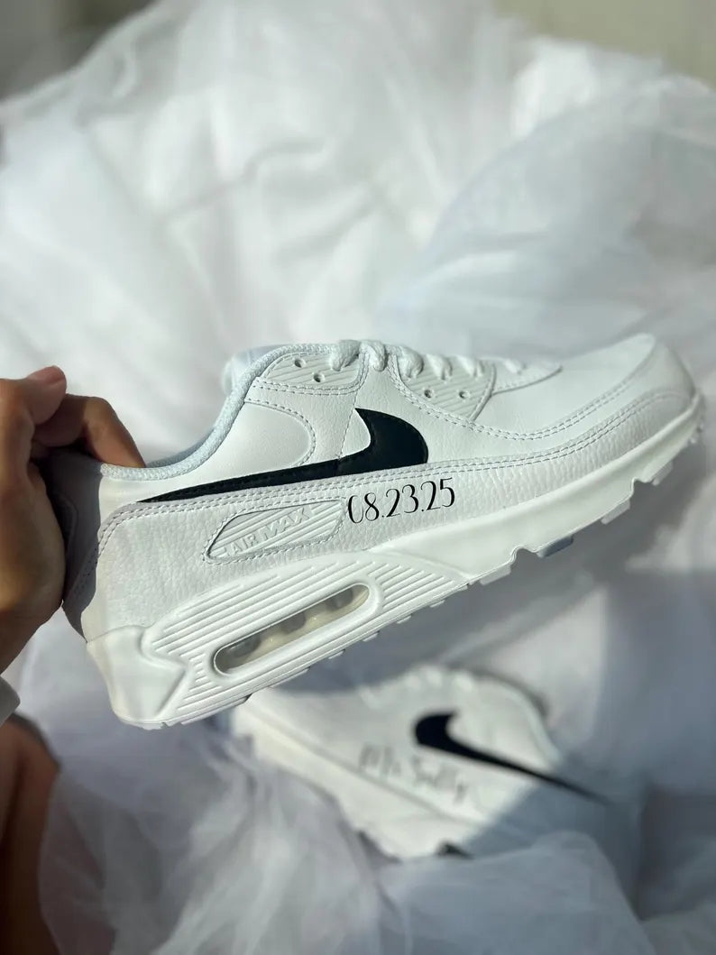 Custom Nike Mix White Personalized Lettering