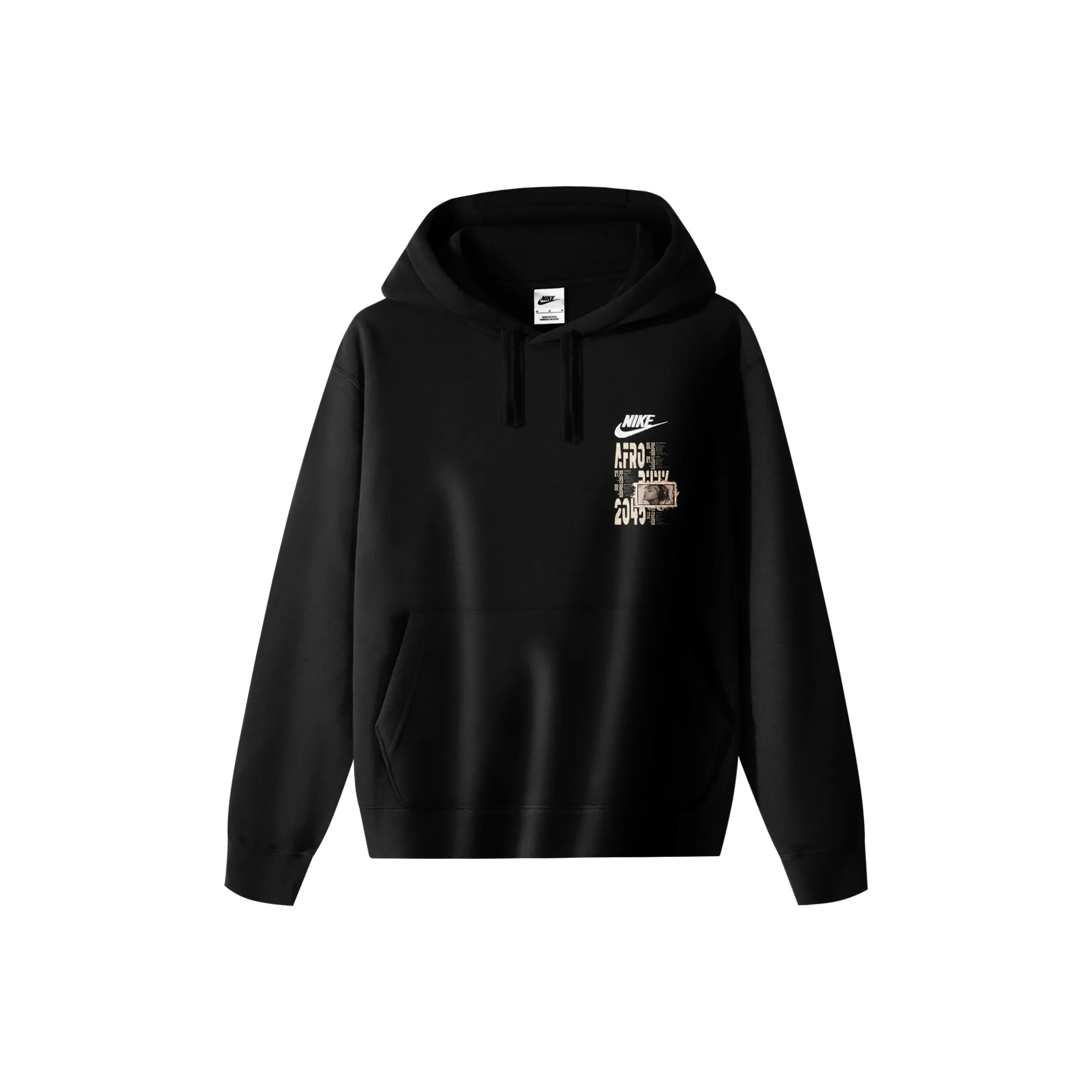 Custom Nike Sweatshirt Black Featuring Ear - Phoned Girl Art