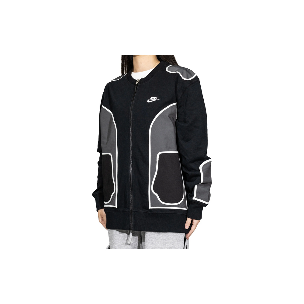 Custom Nike Sweatshirt Black Gray Geometric Pattern
