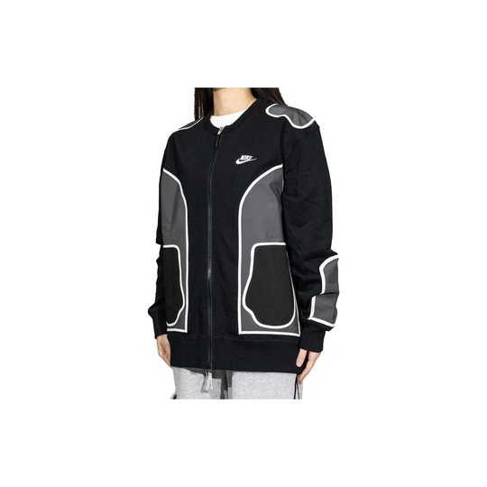 Custom Nike Sweatshirt Black Gray Geometric Pattern