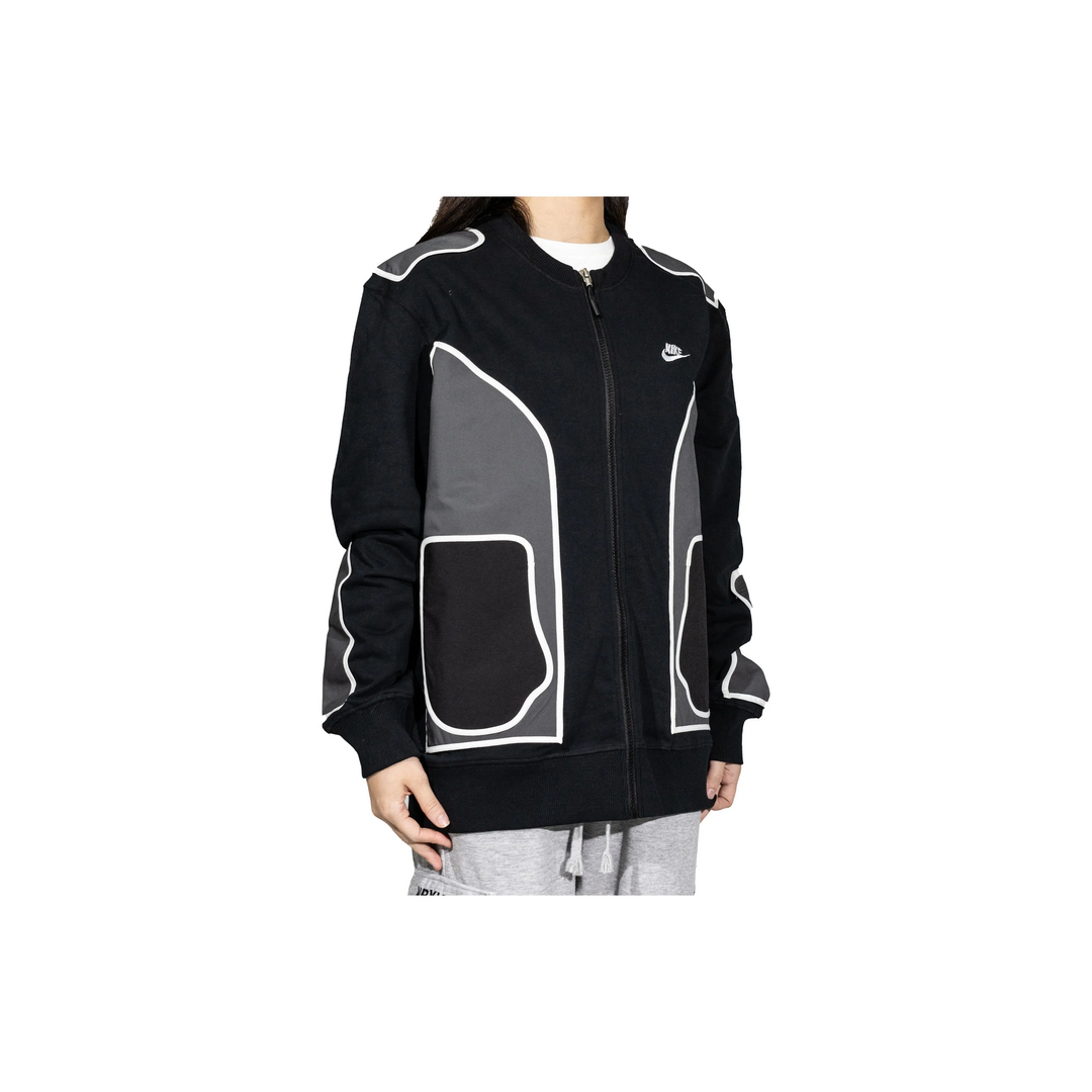 Custom Nike Sweatshirt Black Gray Geometric Pattern