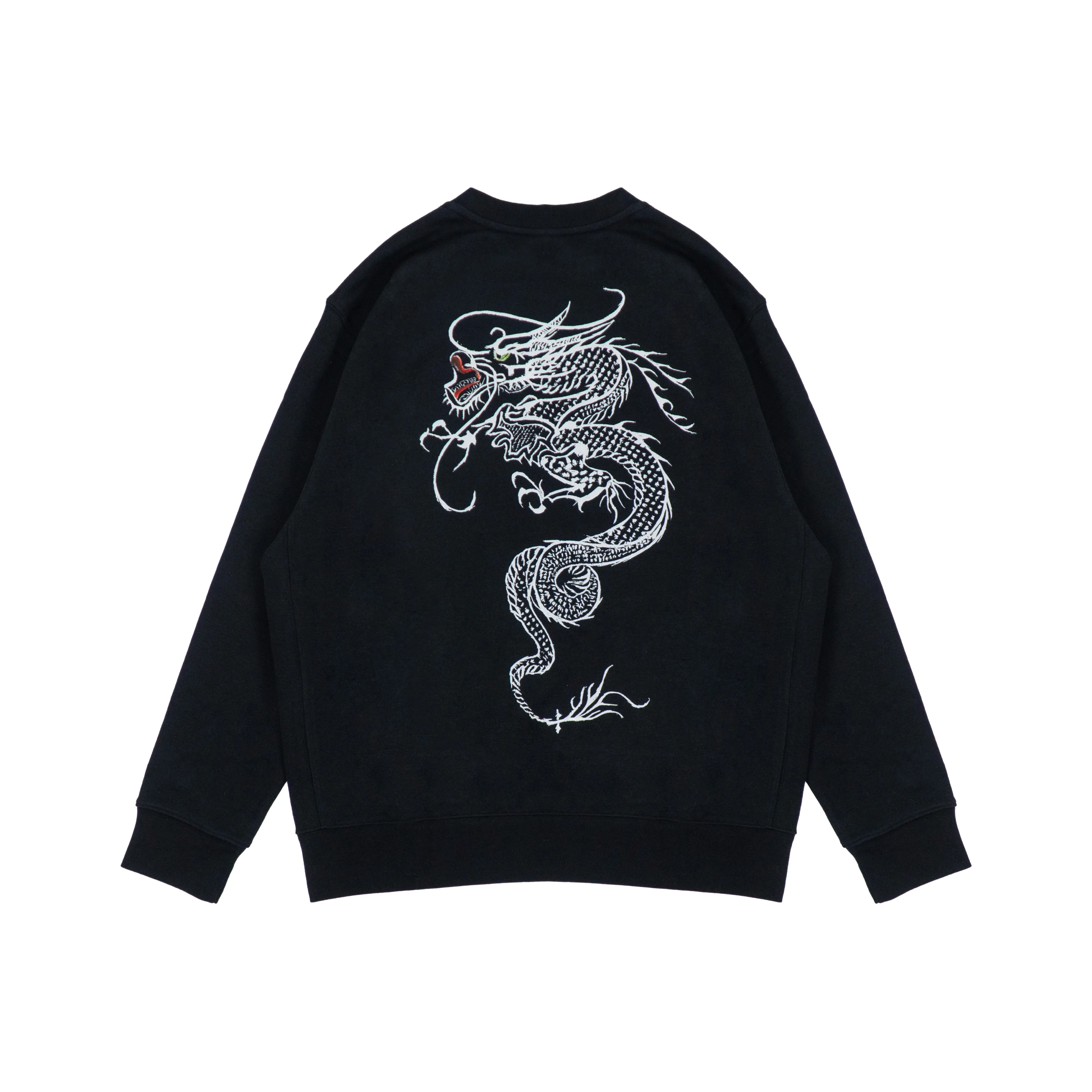 Custom Nike Sweatshirt Black White Dragon