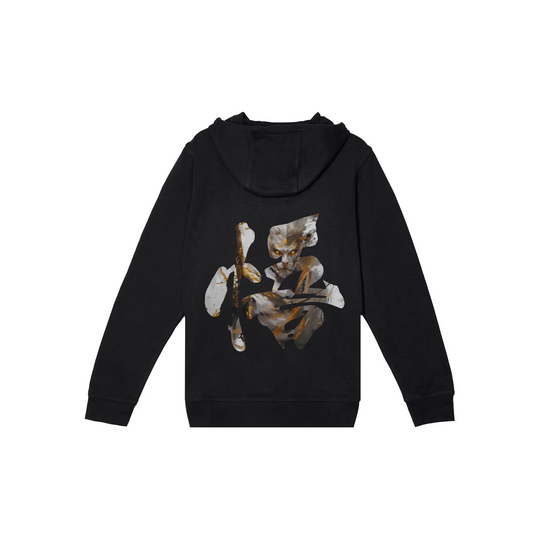 Custom Nike Sweatshirt Black With Abstract Art Pattern