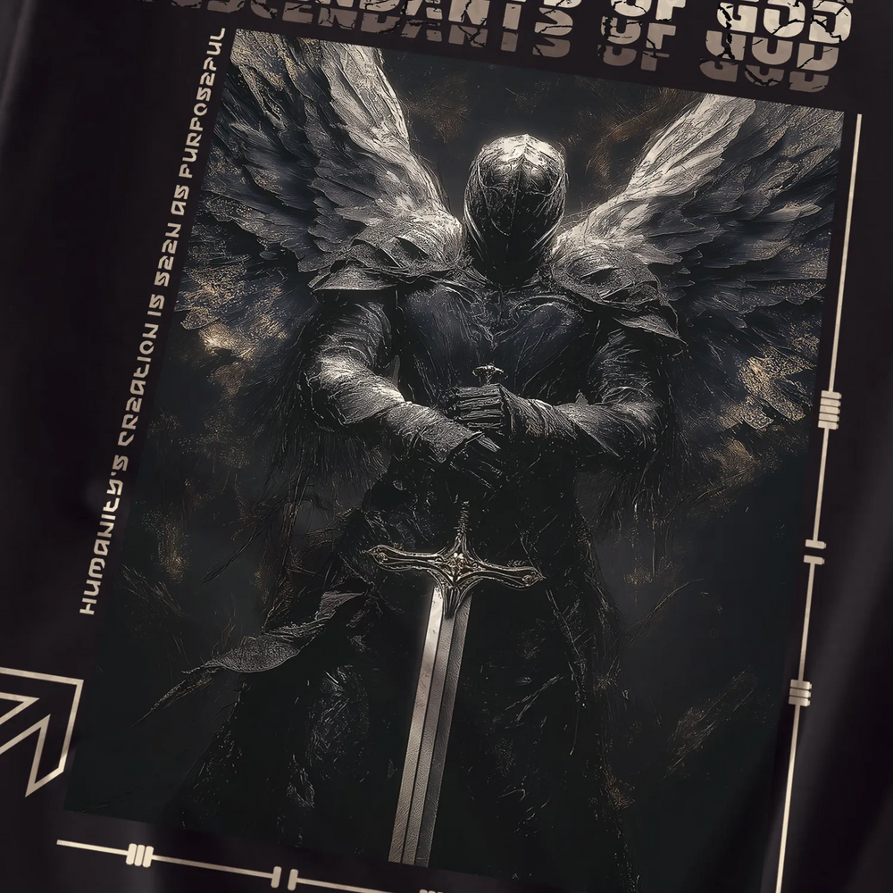 Custom Nike Sweatshirt Black With Fantasy Knight Graphic And World of Fantasy Back Print