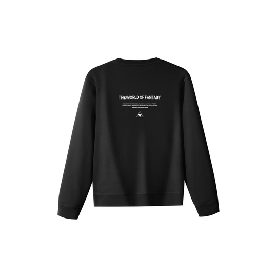 Custom Nike Sweatshirt Black With Futuristic Stamp Design