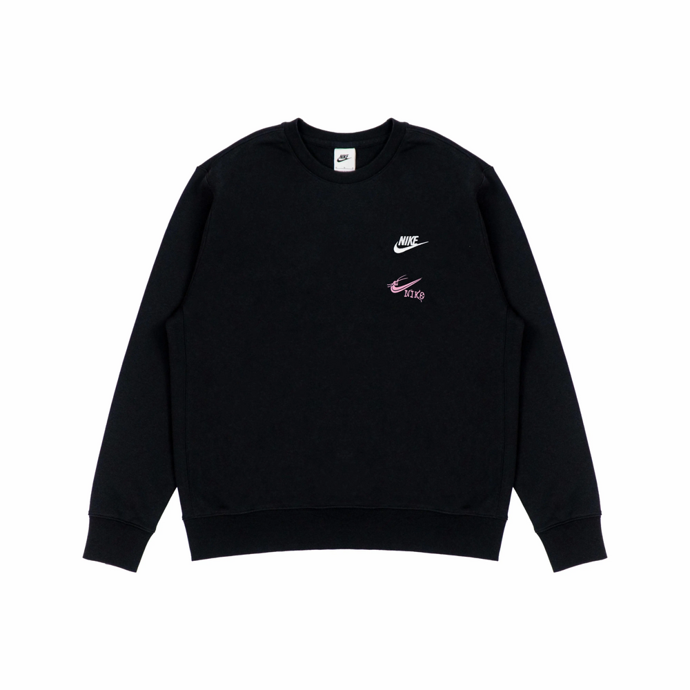 Custom Nike Sweatshirt Black With Pink Dragon - Nike Logo Design