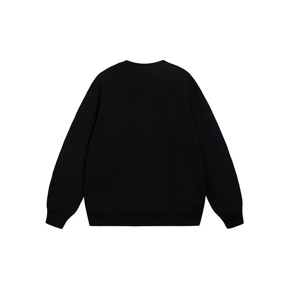 Custom Nike Sweatshirt Black With Red Heart Pattern