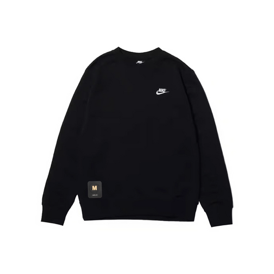 Custom Nike Sweatshirt Black With Small Logo Patch