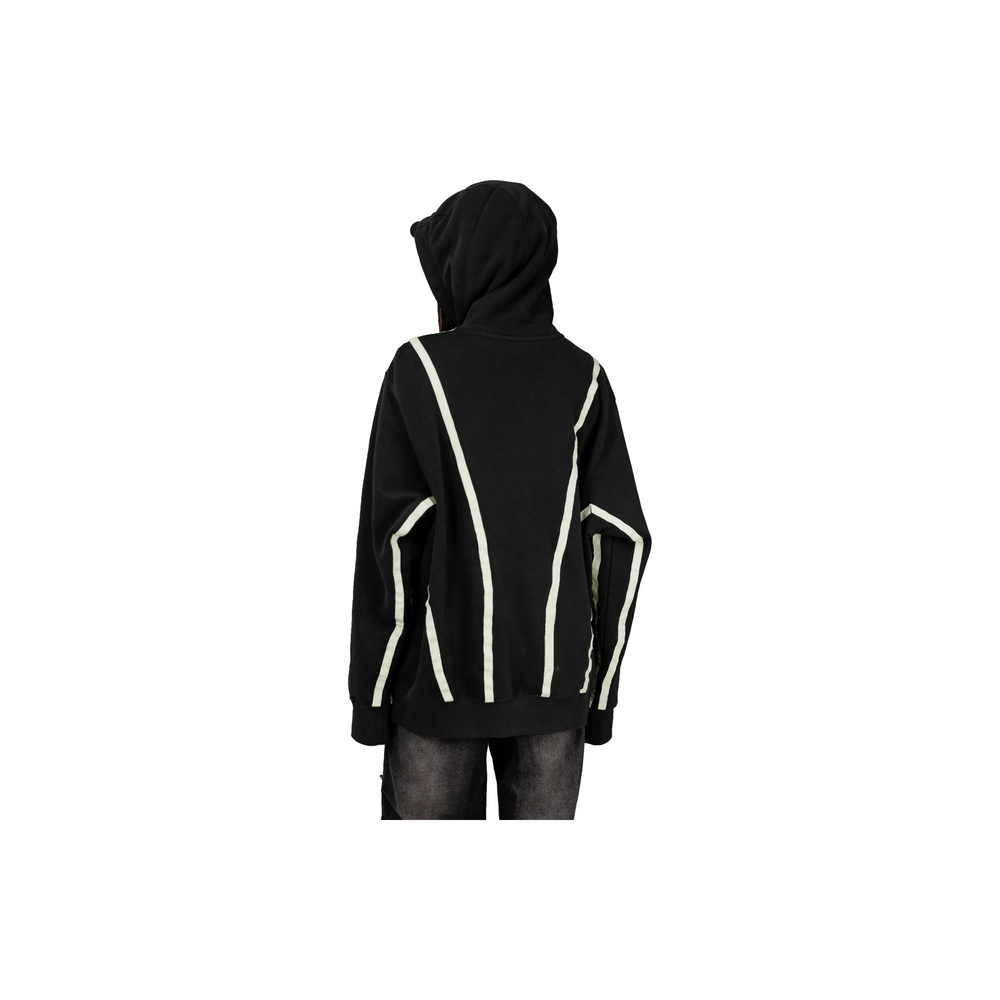 Custom Nike Sweatshirt Black With White Stripes Design