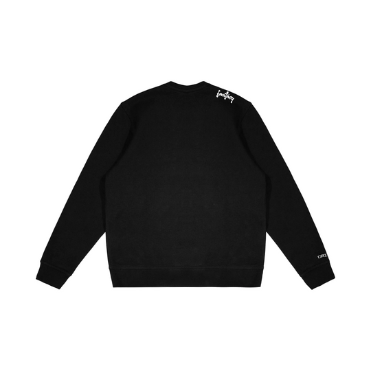 Custom Nike Sweatshirt With Floral Lace Panel Black