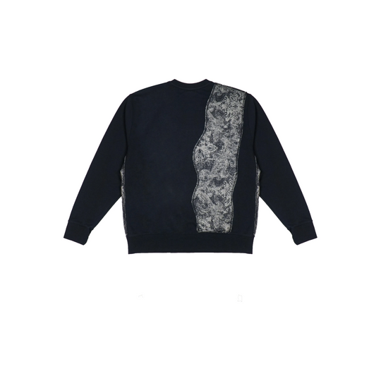 Custom Nike Sweatshirt With Paisley Pattern on Black Base