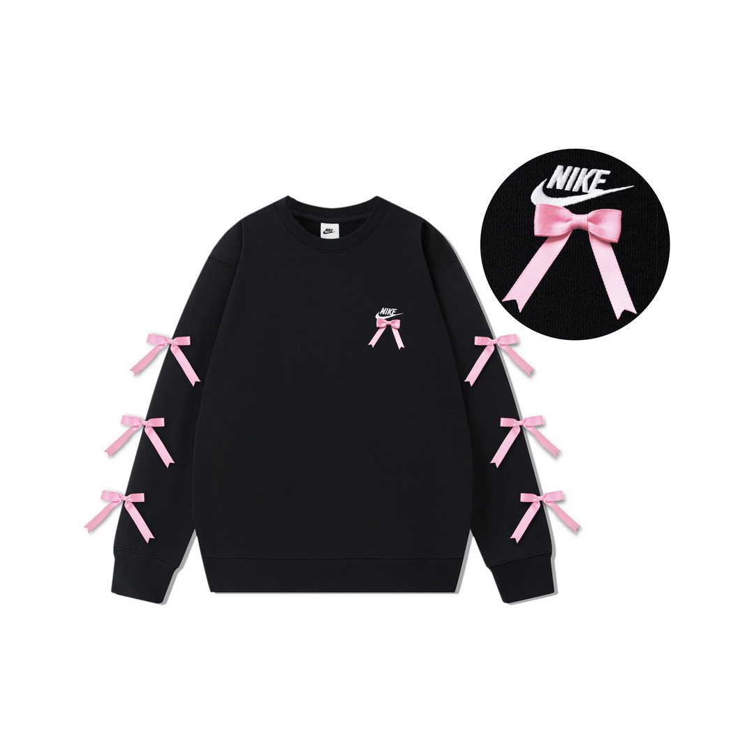 Custom Nike Sweatshirt With Pink Bow