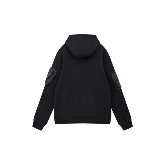 Custom Nike Sweatshirt With Utility Pockets Black Hoodie