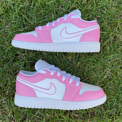 Custom Air Jordan 1 White Pink Stroke