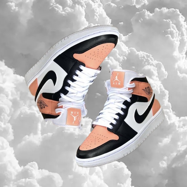 Custom Air Jordan 1 Orange Black White