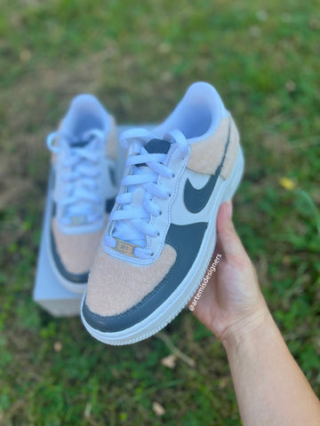 Custom Air Force 1 Light Brown Dark Green