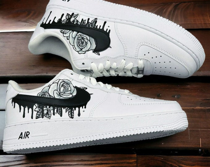 CUSTOM AIR FORCE 1 ROSE DRIP SWOOSH