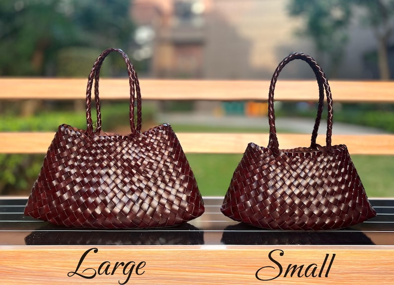 Women's Retro Handwoven Genuine Leather Tote Bag Large Capacity Casual Commuter Shoulder Bag 2 Sizes Multi-color Optional custom air force 1 custom sneakers