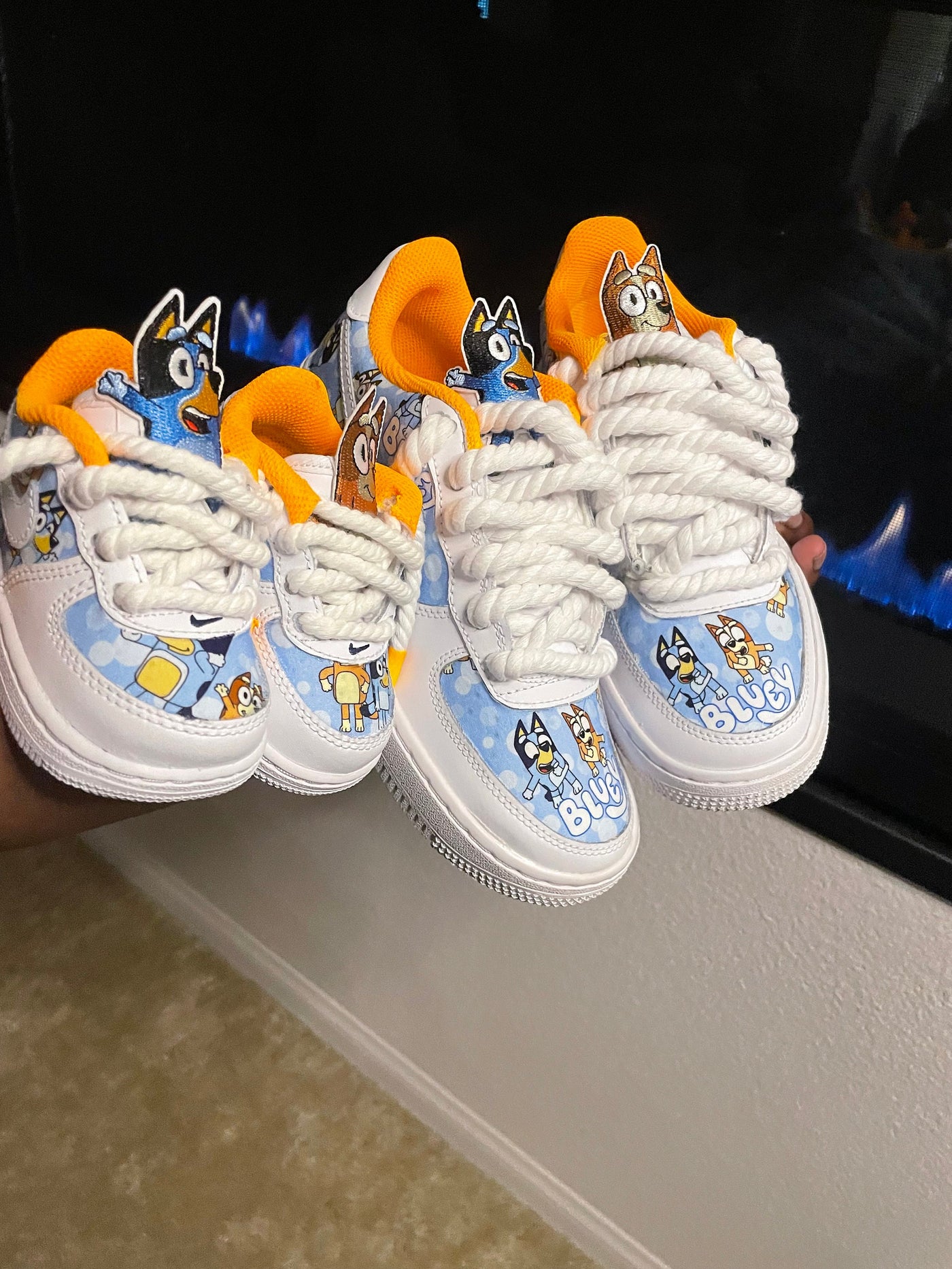 CUSTOM AIR FORCE 1 BLUEY CARTOON