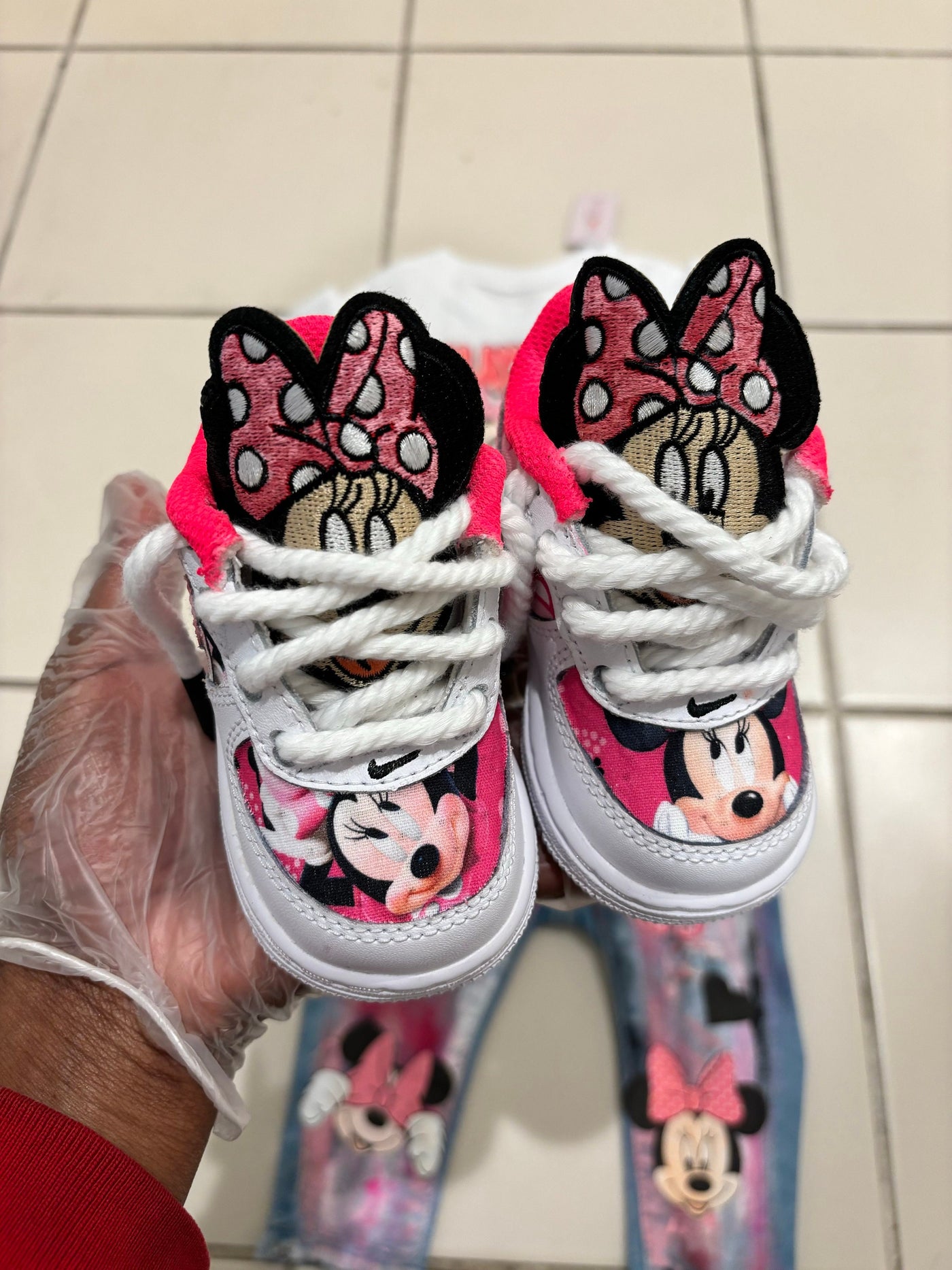 CUSTOM AIR FORCE 1 PINK CARTOON