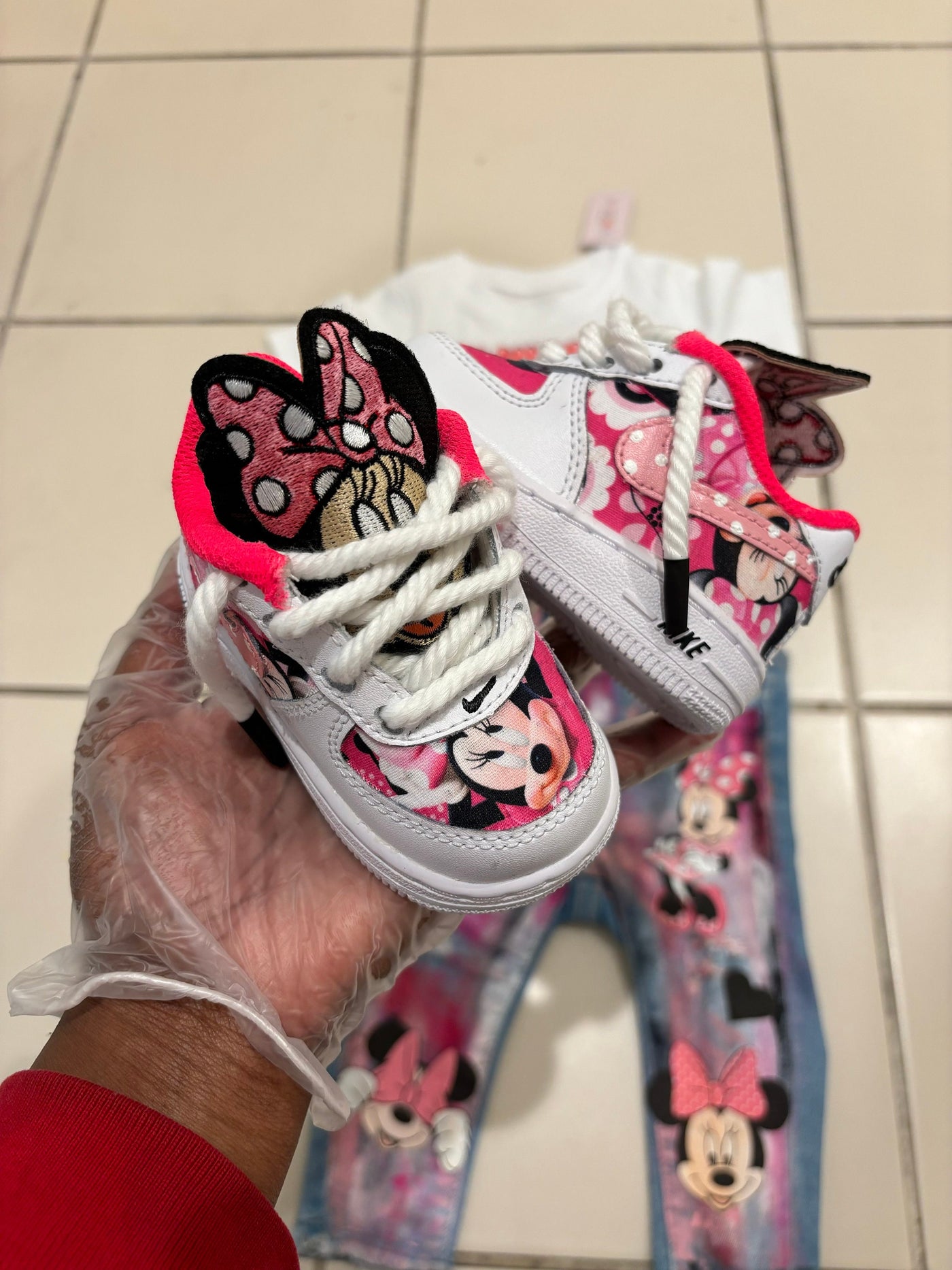 CUSTOM AIR FORCE 1 PINK CARTOON