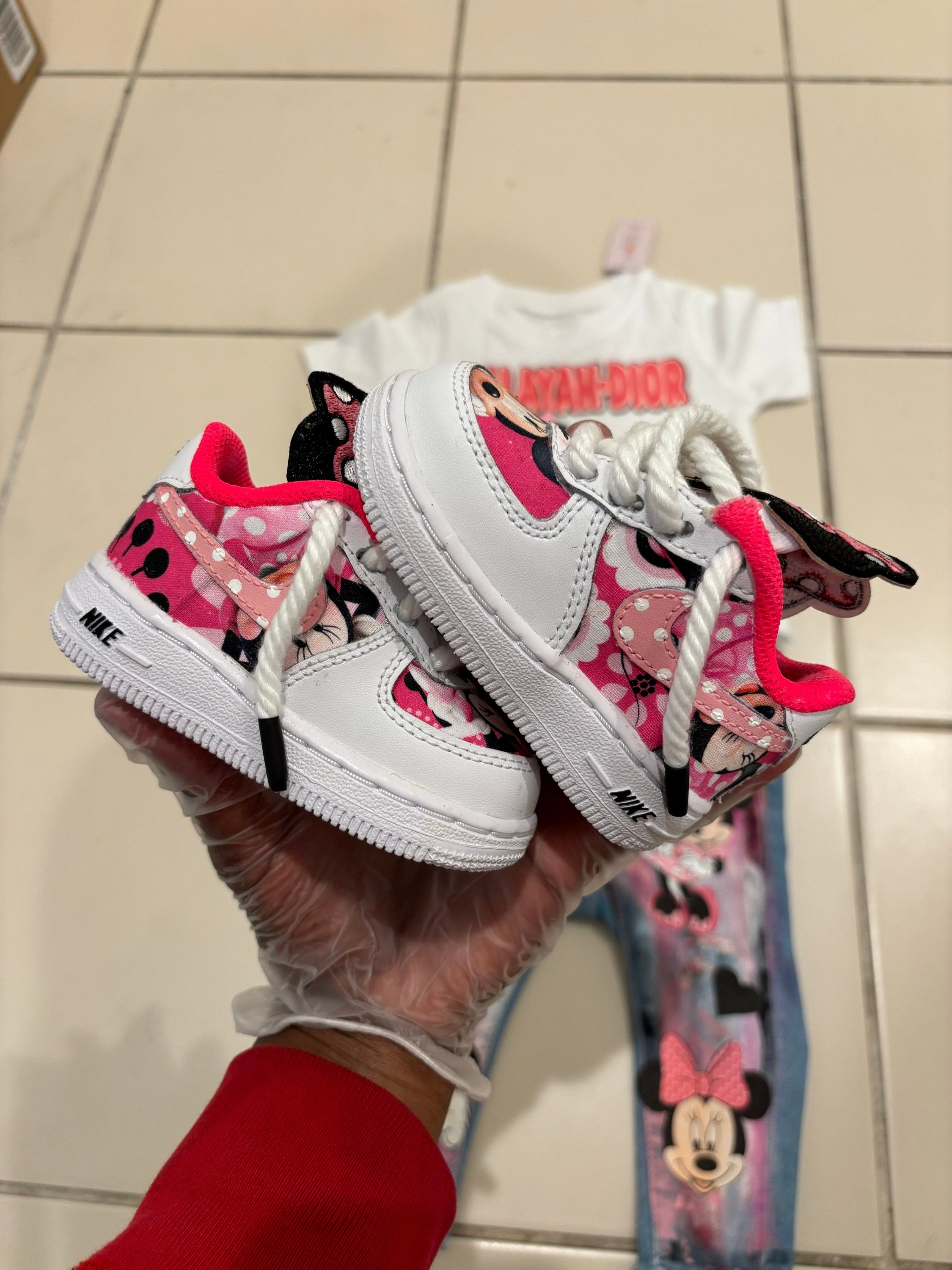 CUSTOM AIR FORCE 1 PINK CARTOON