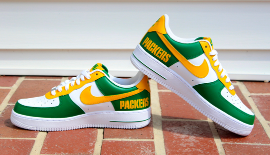 Custom Hand Painted Packers Air Force 1 Sneakers