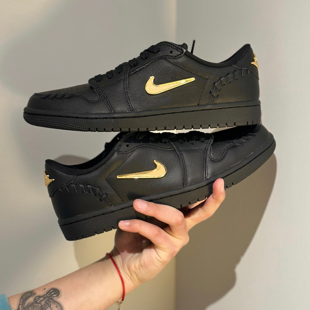 Custom Air Jordan 1 MM Low Black Gold