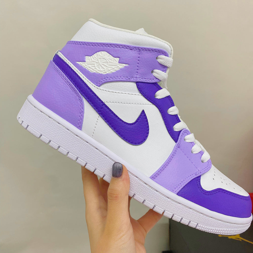 Custom Air Jordan 1 Lilac Lavender Purple