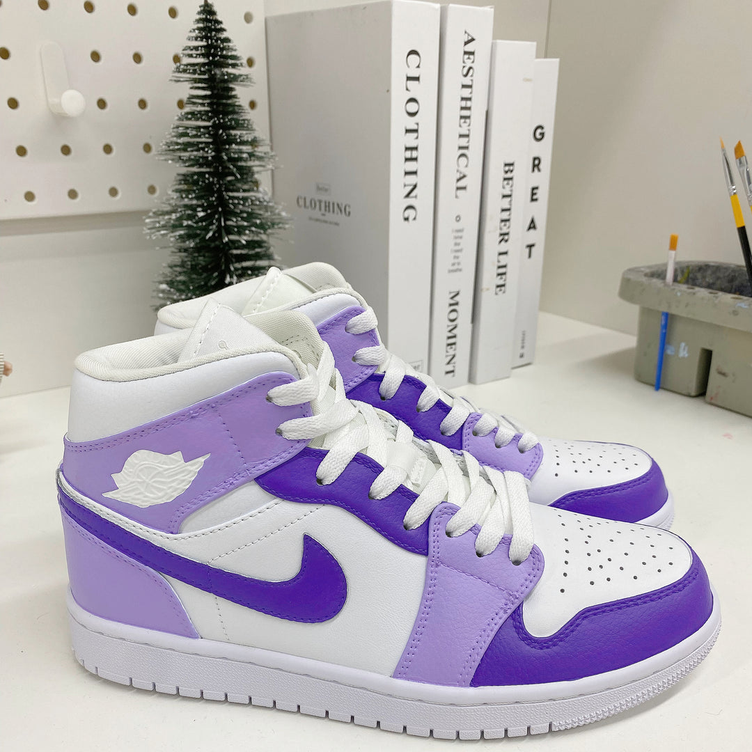 Custom Air Jordan 1 Lilac Lavender Purple