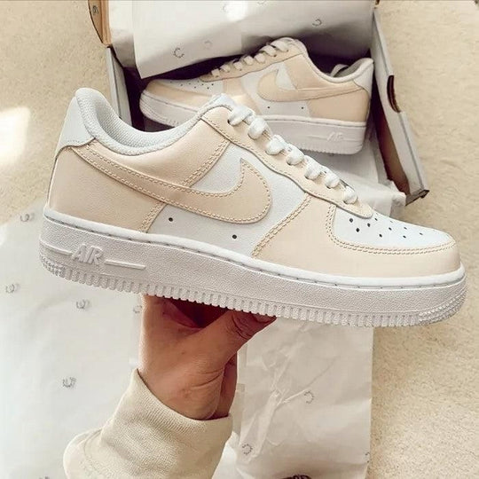 Custom Air Force 1 Low White Tan