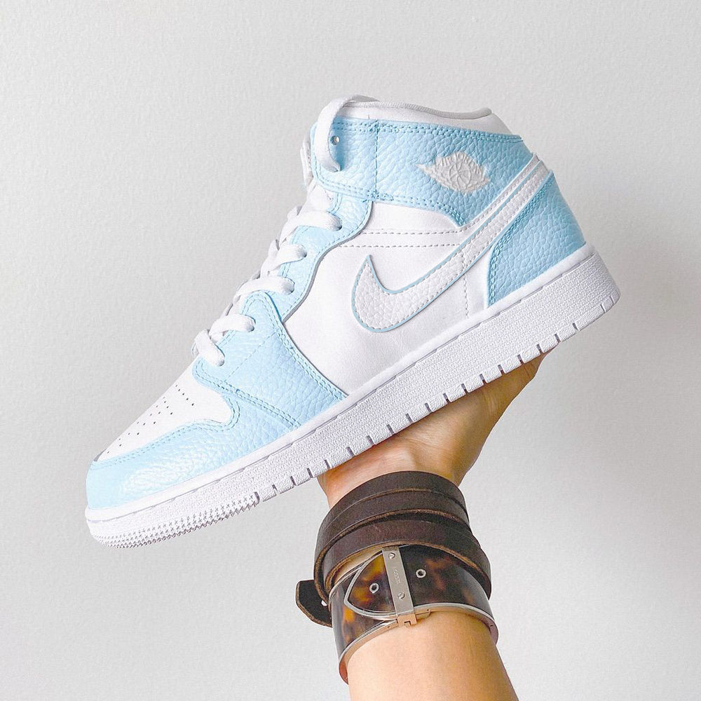 Custom Air Jordan 1 Mid Baby Blue