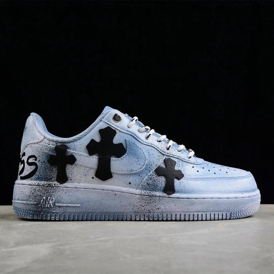 Blue Chrome Hearts Custom Air Force 1