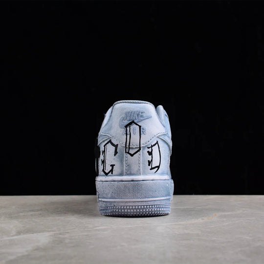 Blue Chrome Hearts Custom Air Force 1