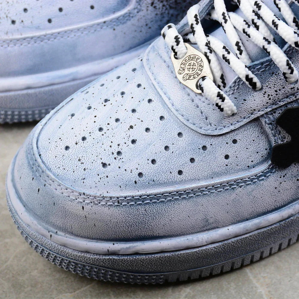 Blue Chrome Hearts Custom Air Force 1