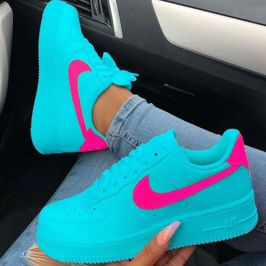 Custom Air Force 1 Lake Blue Pink Low