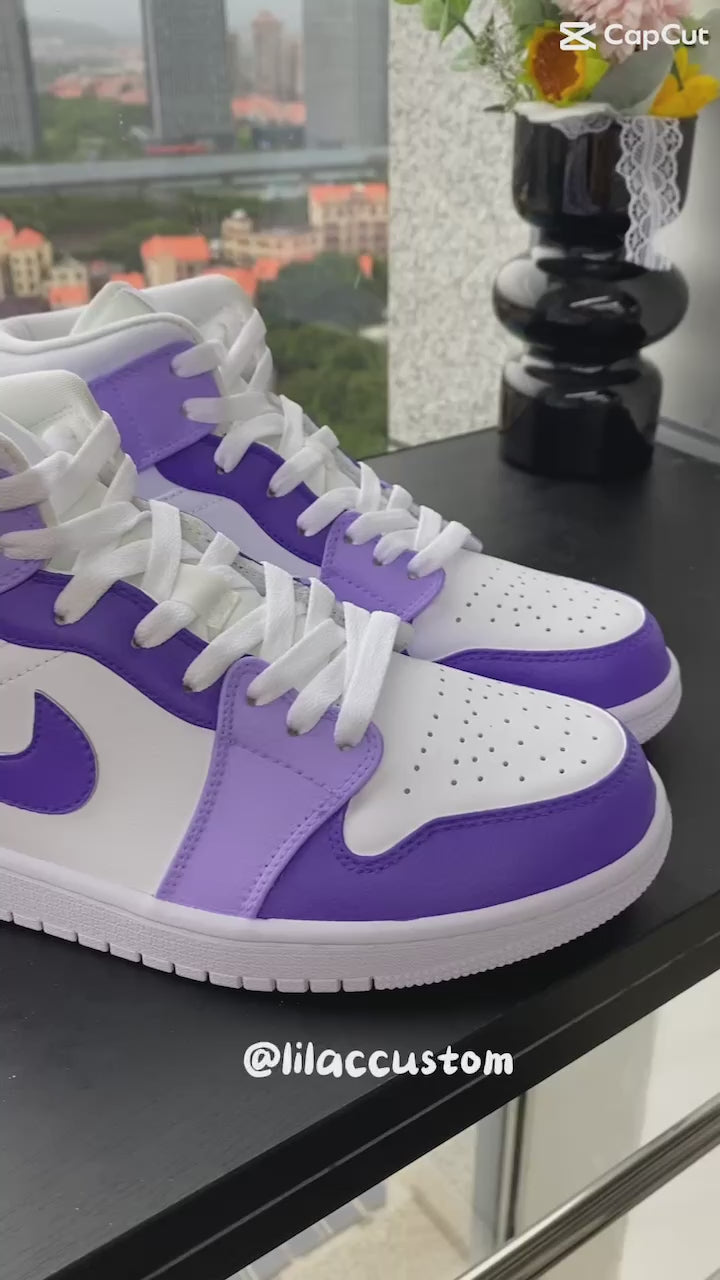 Custom Air Jordan 1 Lilac Lavender Purple