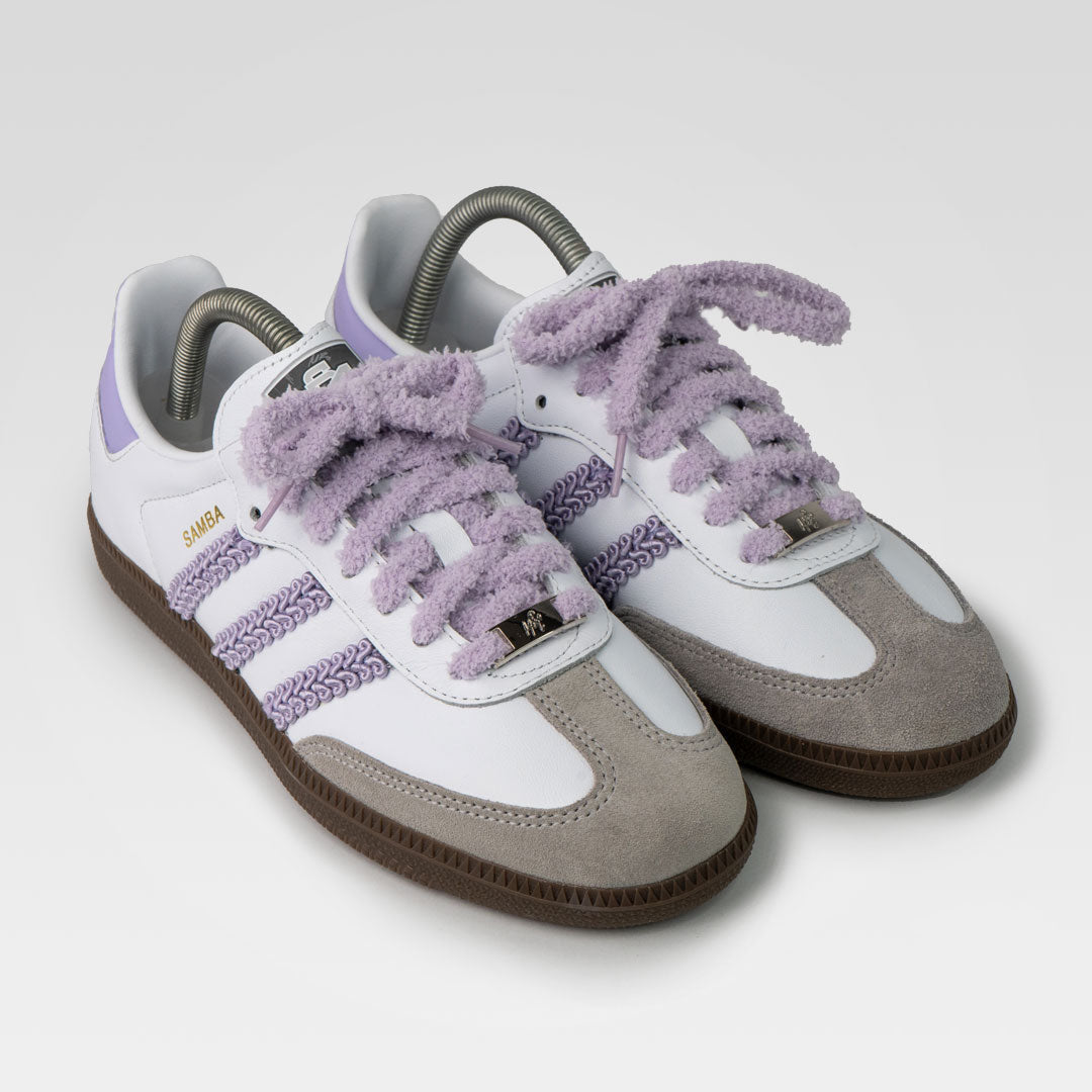 Custom Adidas Gray White Purple