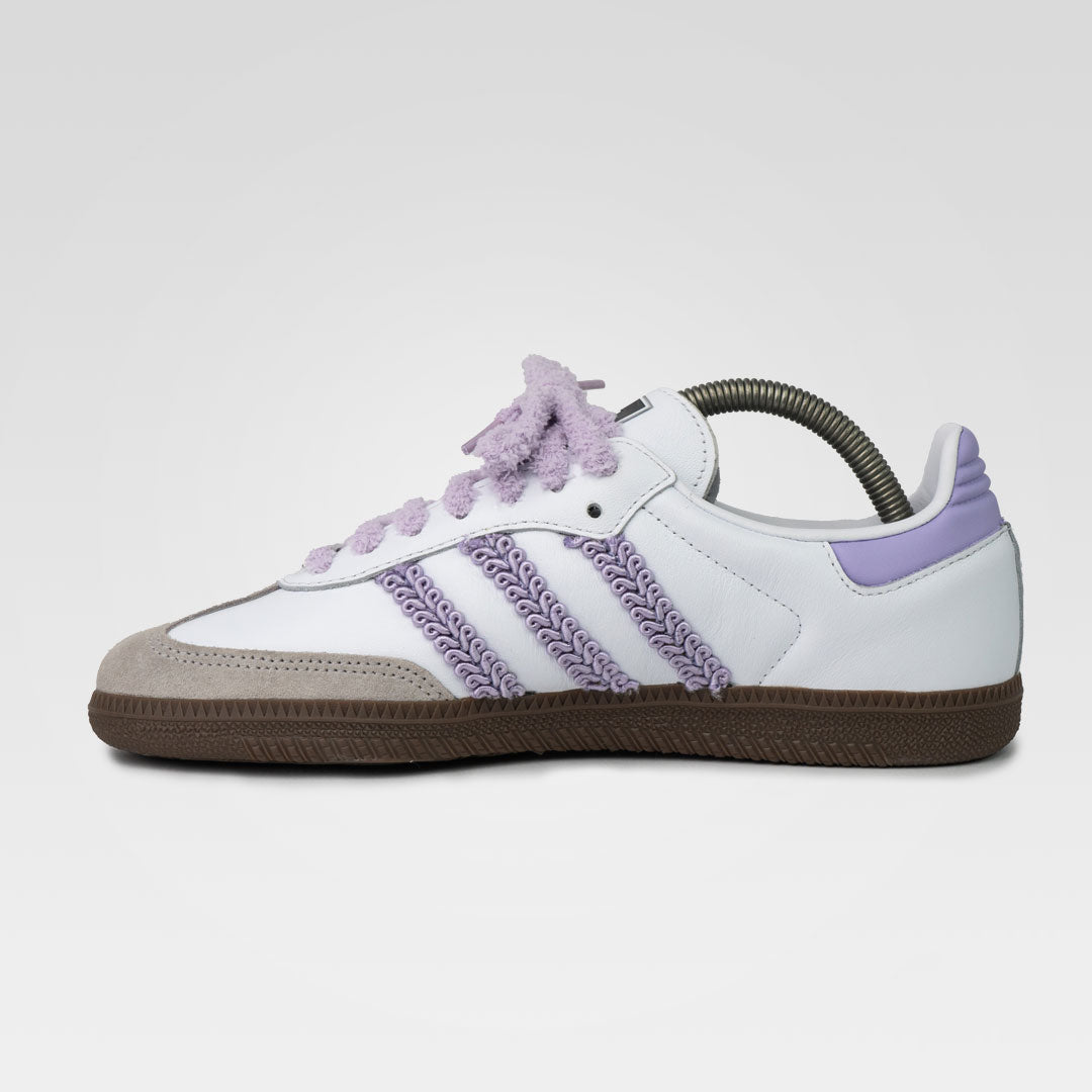 Custom Adidas Gray White Purple