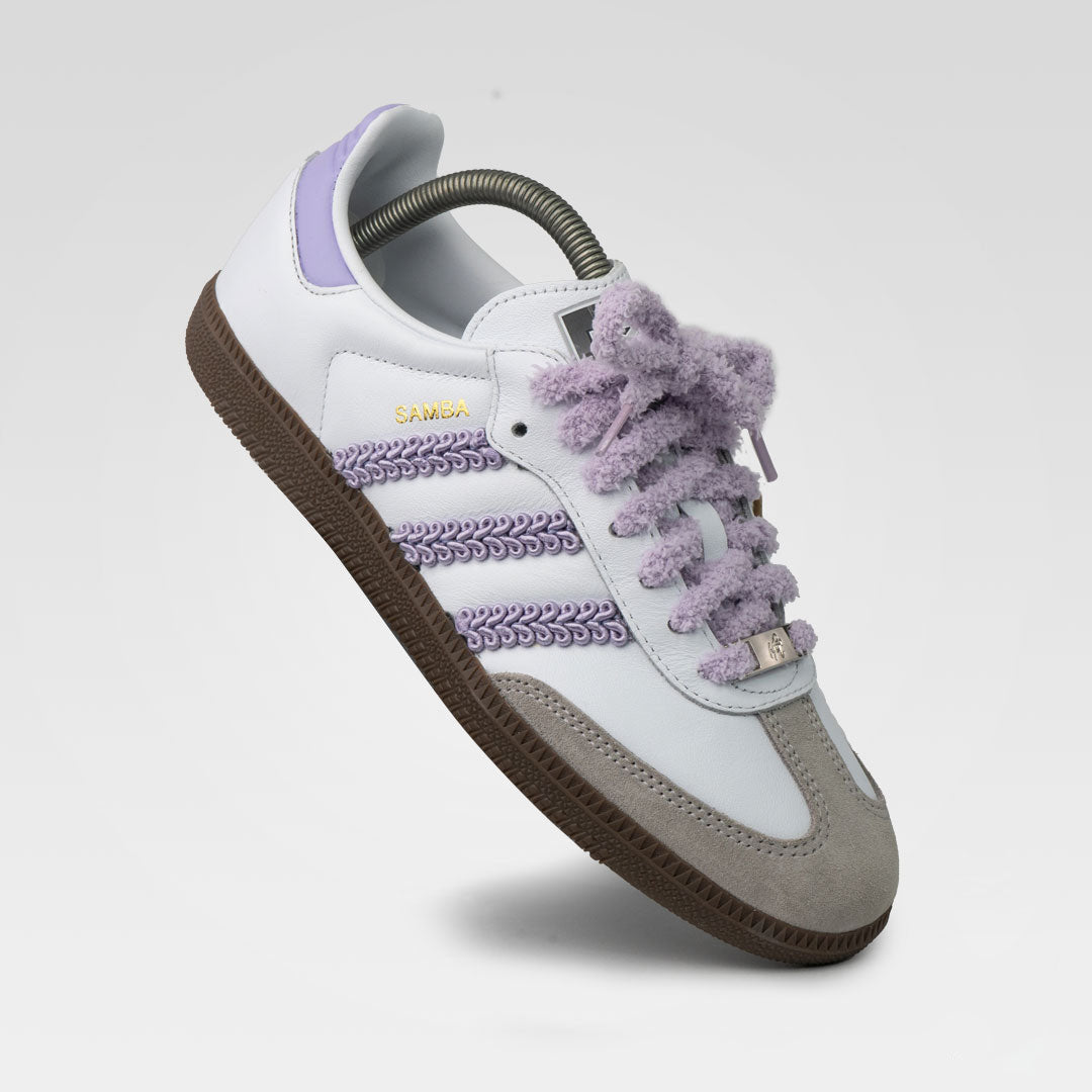 Custom Adidas Gray White Purple