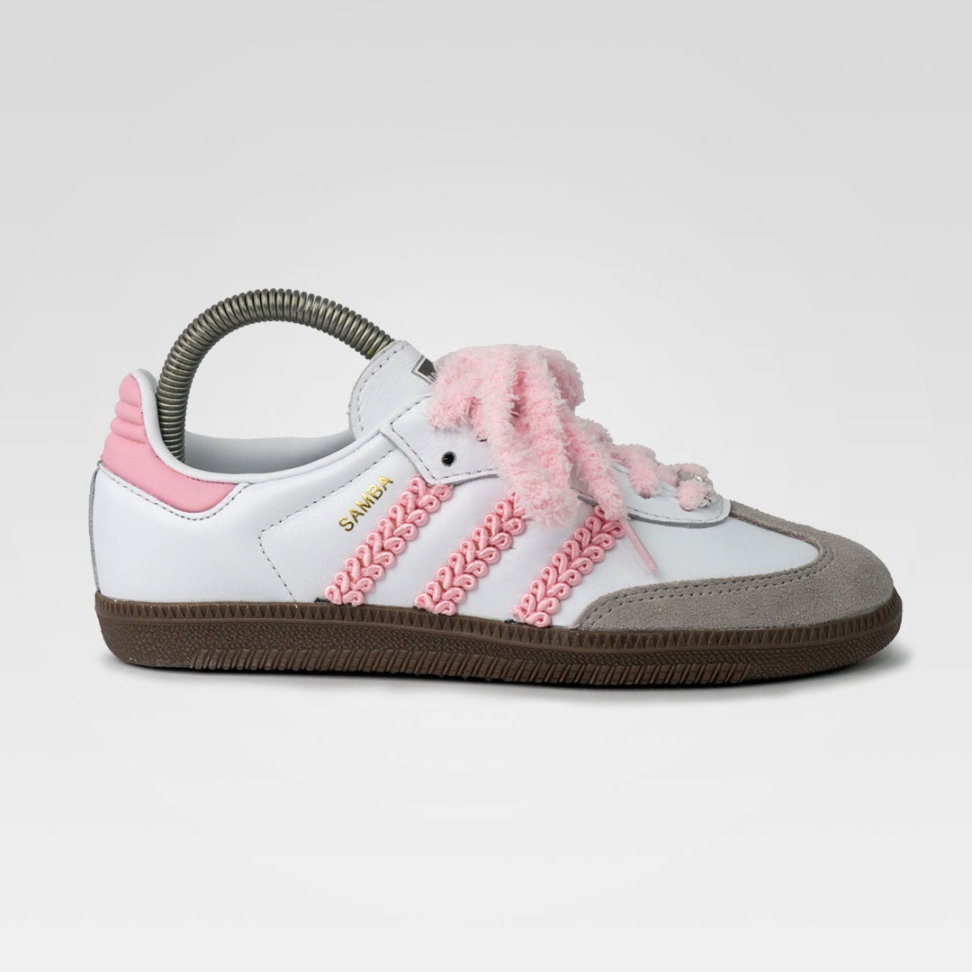 Custom Adidas Pink Gray White