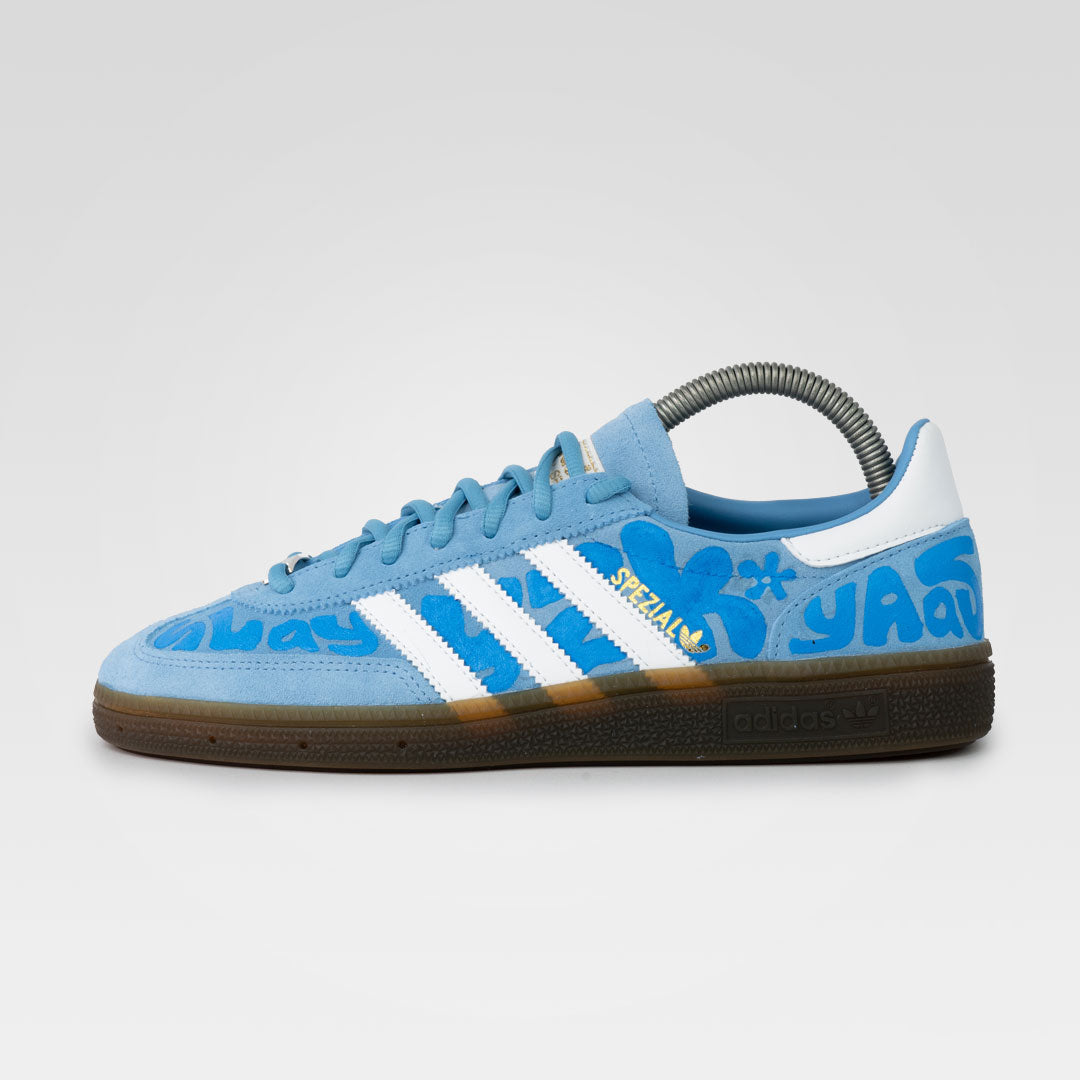 Custom Adidas Blue White Font