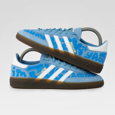 Custom Adidas Blue White Font