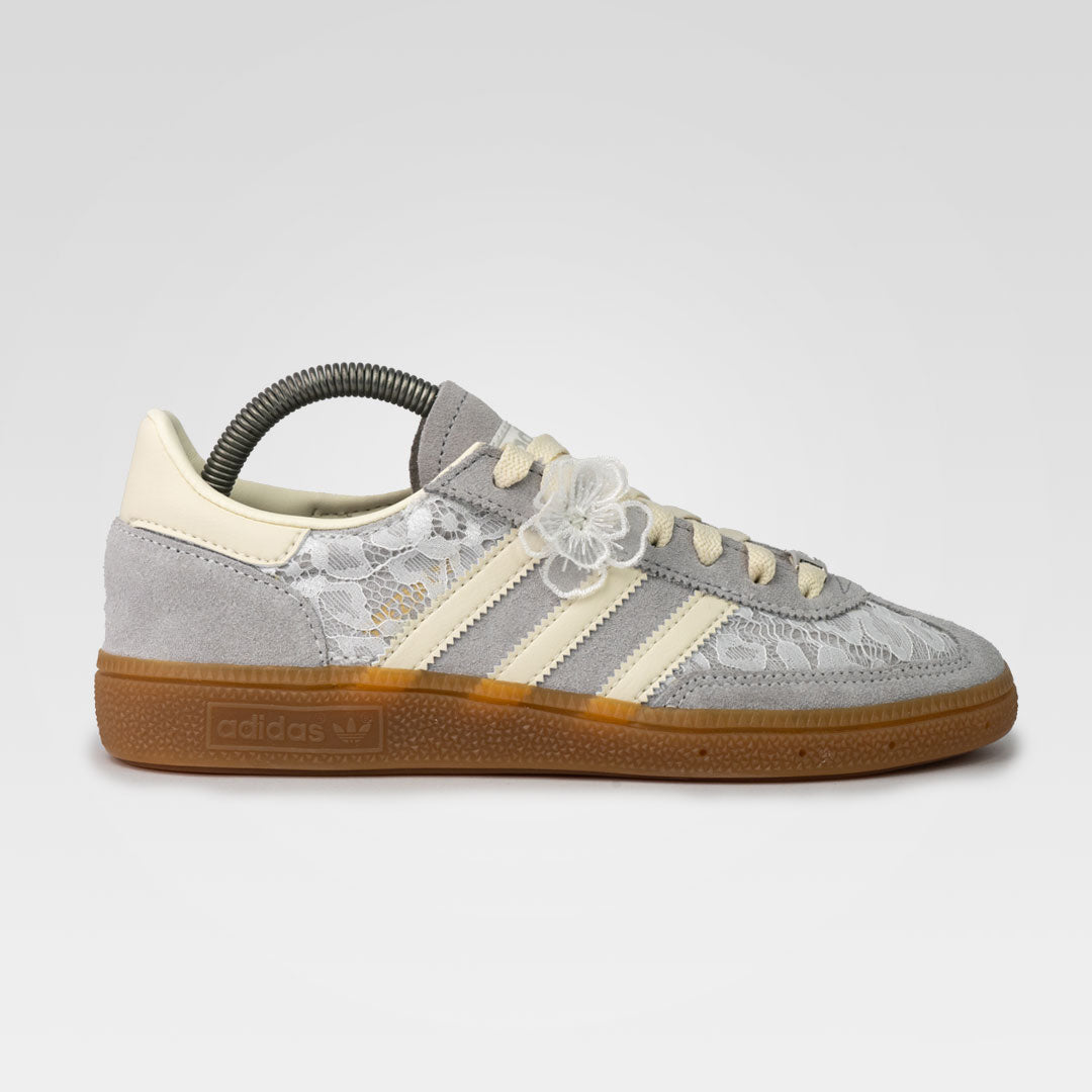 Custom Adidas Gray Beige Openwork Lace